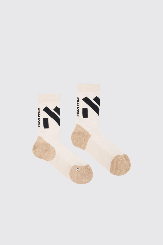 Race Sock Beige Beige compressive running socks for men