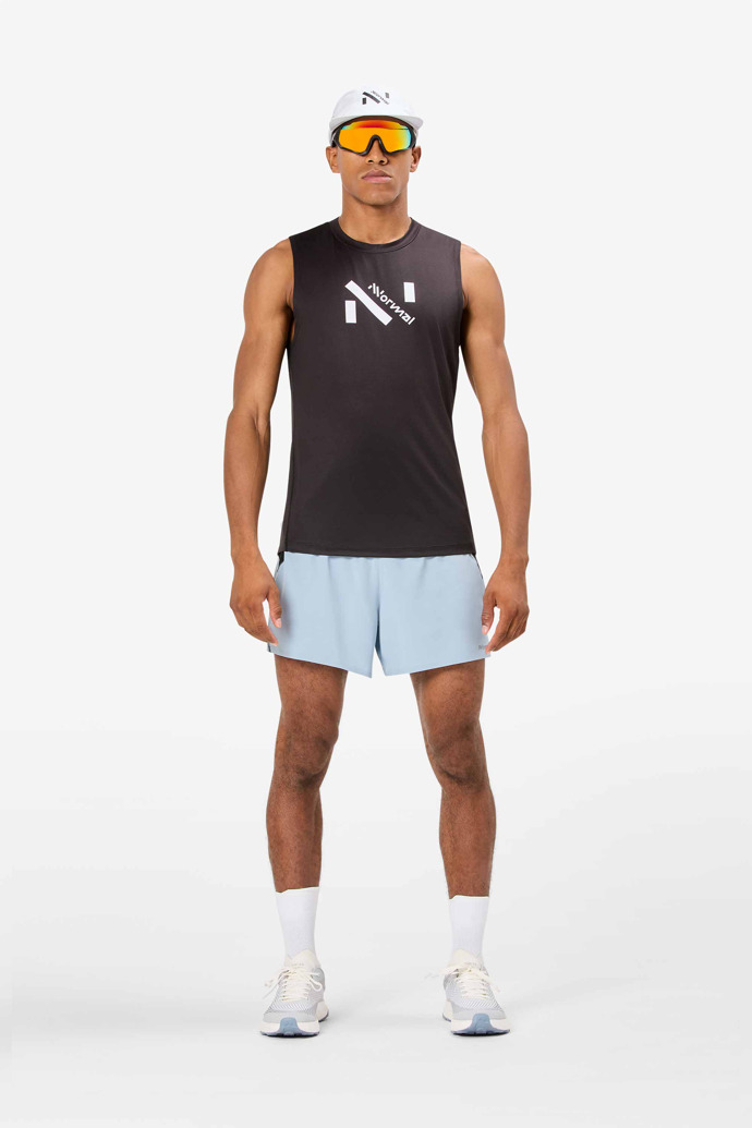 Men’s Race Tank Men's slim-fit black race tank top