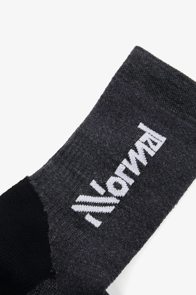Merino Sock Black Black, advanced thermoregulation merino socks for men.
