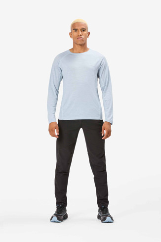 Men's Merino Long Sleeve T-shirt Blue