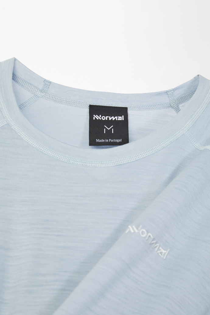 Men's Merino Long Sleeve T-shirt Blue Men's blue merino long-sleeved t-shirt