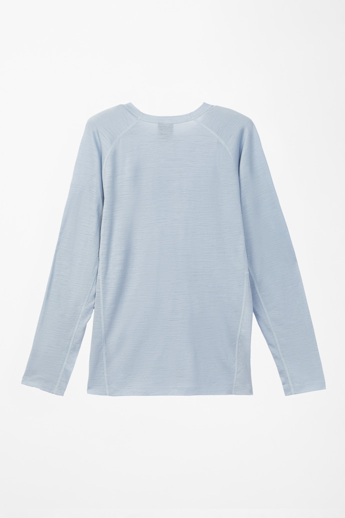 Women's Merino Long Sleeve T-shirt Blue Women's blue merino long-sleeved t-shirt