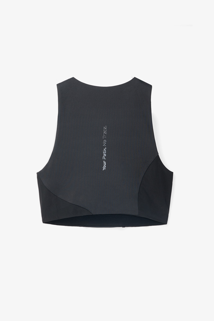 Trail Cropped Top W Black Black running Cropped Top for women