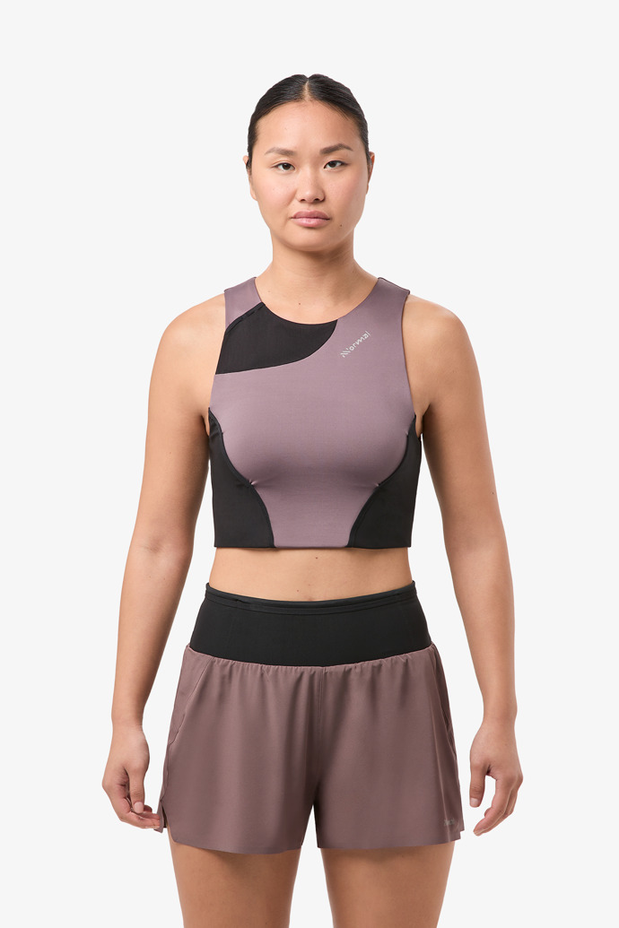 Trail Cropped Top W Albergini Purple running Cropped Top for women